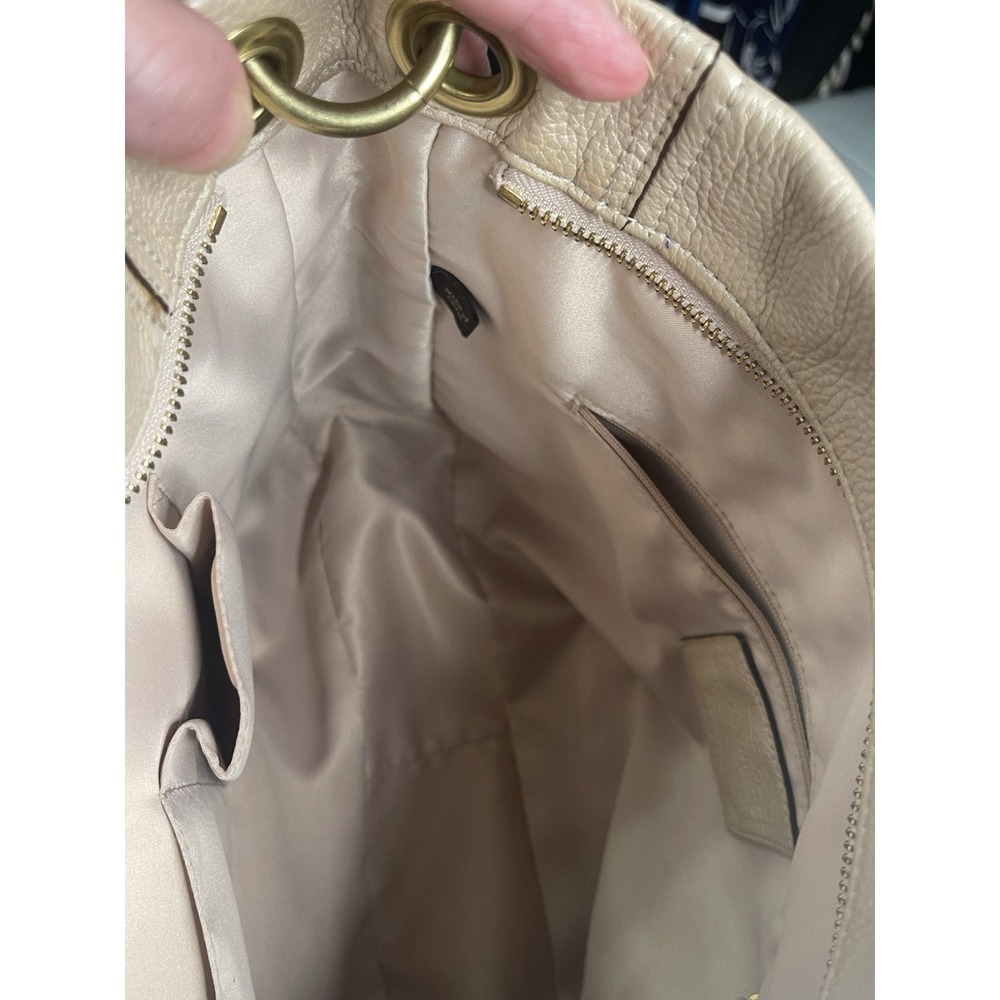 COACH 18889 PENELOPE Champagne Pearl Gold Pebbled Hobo Slouch 2011 FREE SHIPPING - Picture 10 of 16